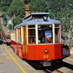La tramvia a cremagliera alla stazione di Sassi